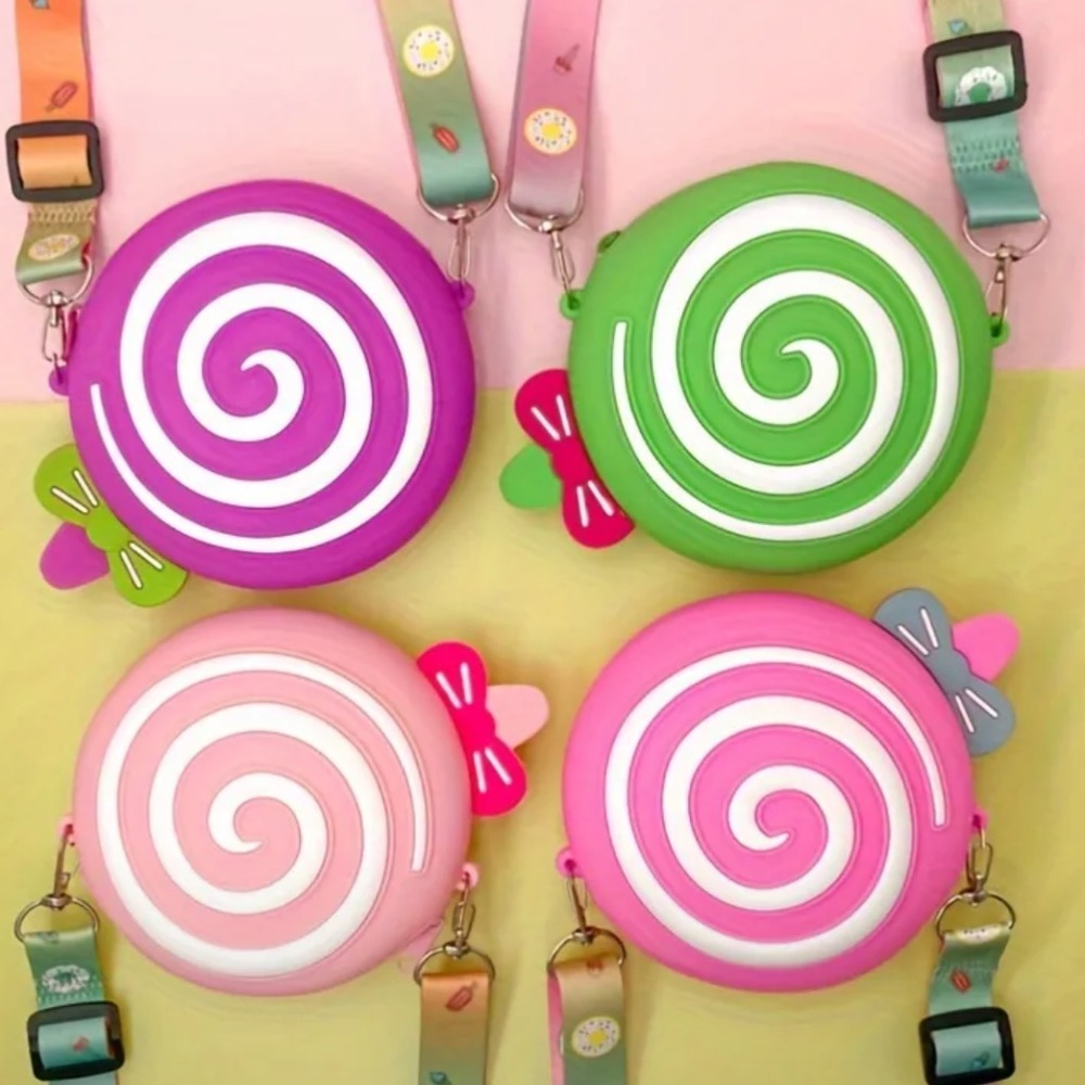 Colorful Small Lollipop Silicone Crossbody Bags